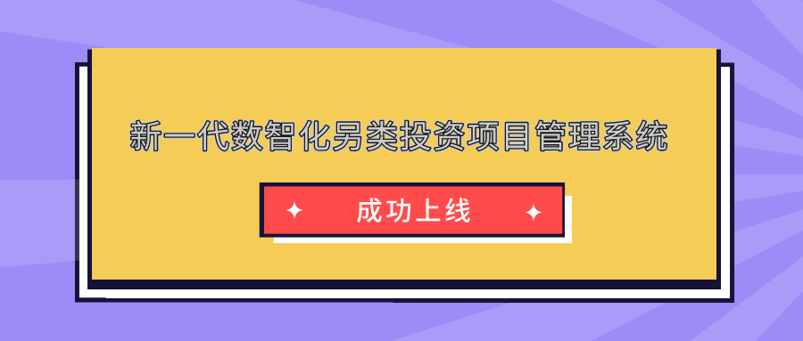 新一代数智化另类投资项目管理系统成功上线
